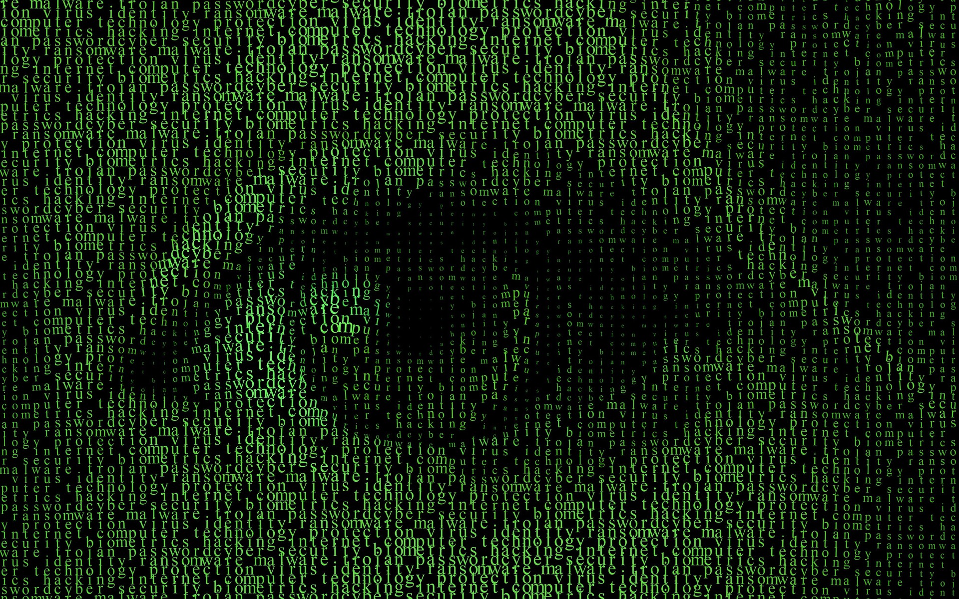 Wzór oka stworzony z cyfr w stylu Matrix